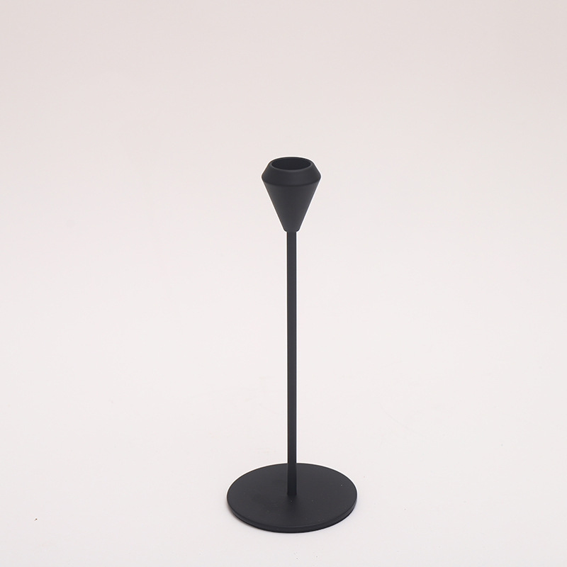 Simple European-style candlesticks in stock, home decoration, candlestick ornaments, black gold metal wedding props, decorative candlesticks pic 6