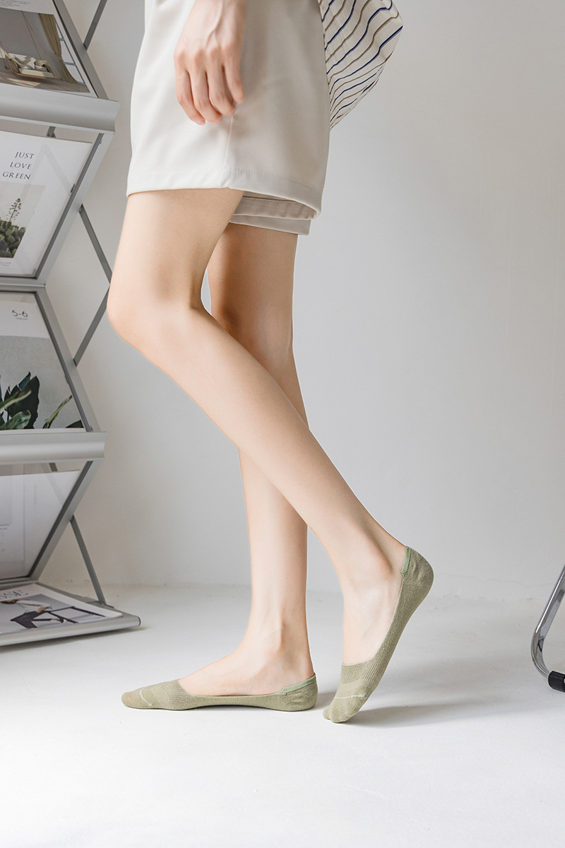 新款女隐形春夏女士袜子纯色防掉跟隐形袜点胶空调袜室内袜脚底袜详情33
