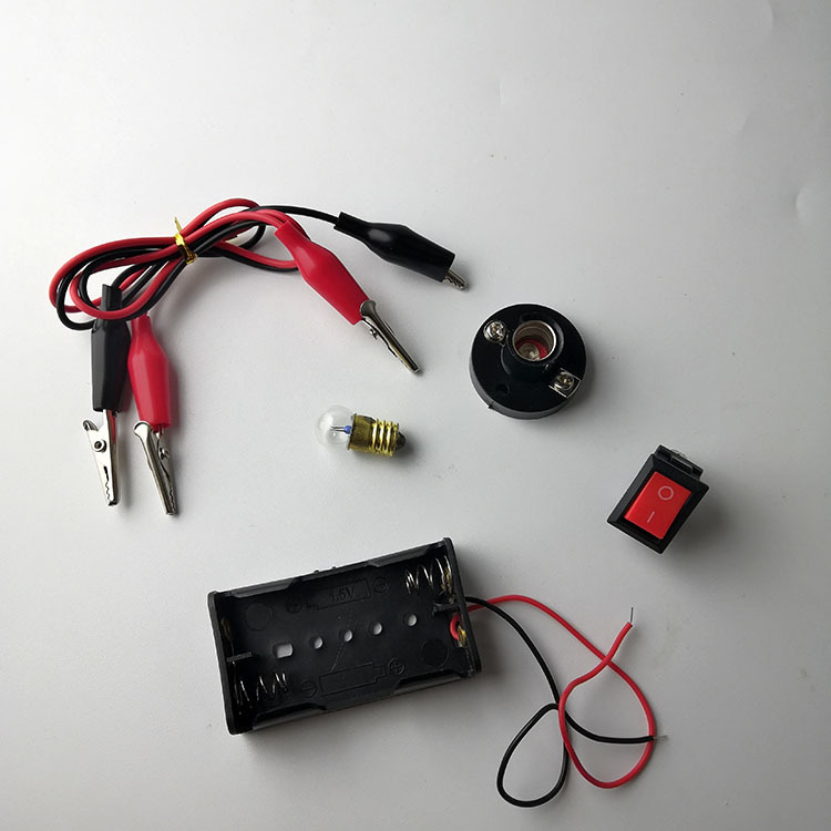 学生DY科学小实验试管套装学生串联电路接线电池盒电珠导红黑线智力开发实践科普小制作详情4