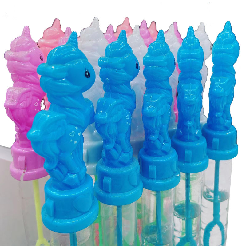 Comercio exterior transfronterizo 25cm pequeño unicornio bubble stick niños verano juguetes al aire libre stand de mercado nocturno fabricantes de fuentes pic 2