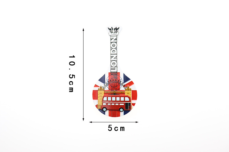 专业厂家定制 英国伦敦系列冰箱贴 英国伦敦吉他小提琴3D立体彩印树脂冰箱贴旅游纪念品详情5