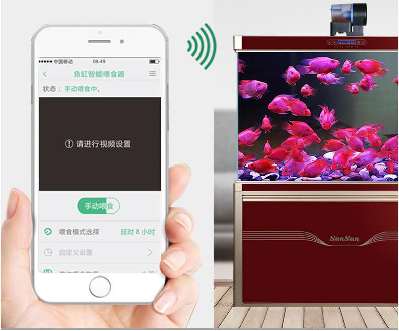 Fish tank feeder, automatic fish tank feeding device for koi and goldfish, intelligent timed fish feeding machine for aquariums pic 25