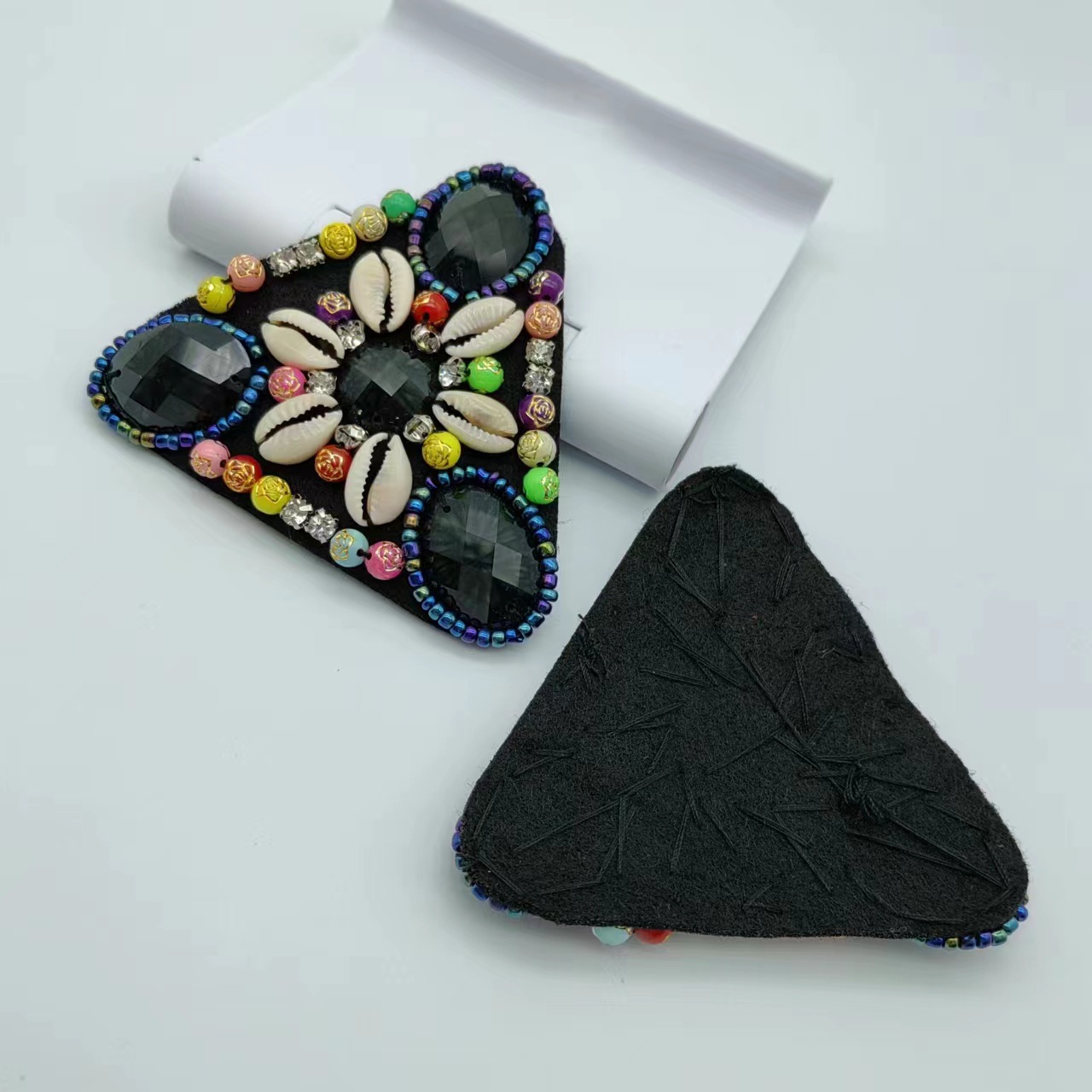 欧美热销彩色米珠串手缝配件diy鞋扣饰品配饰高档鞋花扣腰带装饰详情6