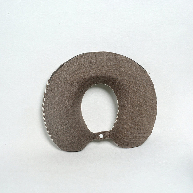 Wholesale of striped buckle U-shaped pillows, memory foam nap pillows, slow rebound sleep pillows, cervical spine protection U-shaped travel pillows pic 6