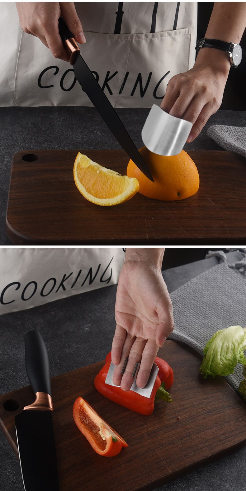 Manufacturer wholesale kitchen small tools, vegetable slicers, hand guards, finger guards, multi-functional stainless steel anti-cutting tools pic 1