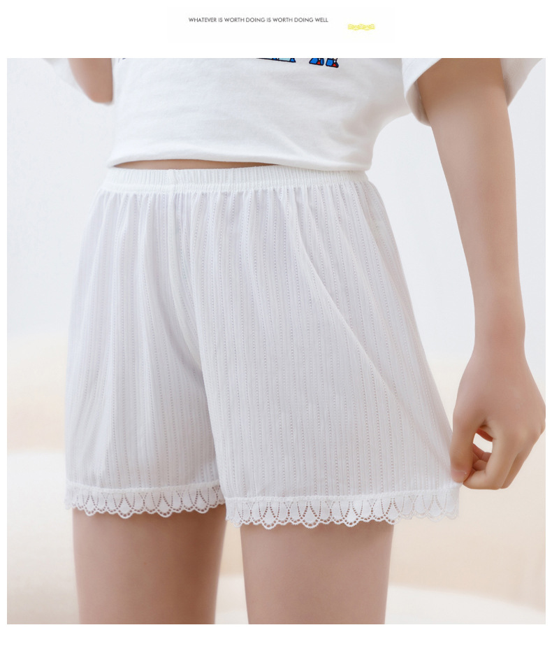 冰丝女童防走光安全裤夏季可外穿宽松蕾丝中大儿童打底短裤配裙子详情13