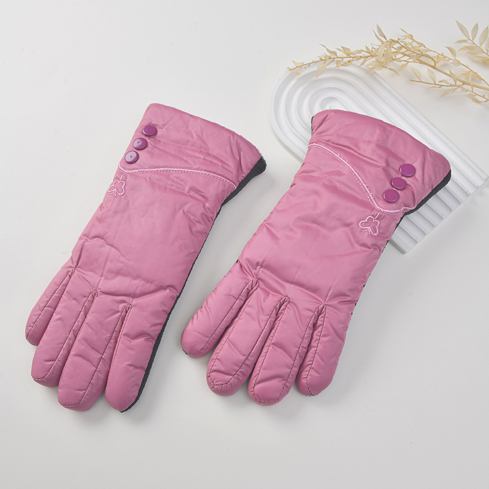 手套女冬季加厚款防滑不倒绒双色保暖骑行手套滑雪防寒成人手套详情7