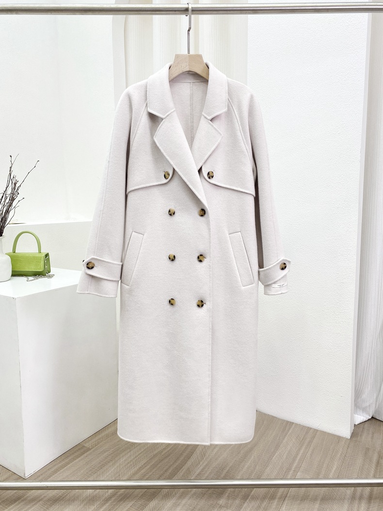 Q469 Dongdaemun Double-sided Cashmere Coat Korean version Autumn and Winter New Style Wool Tie suit collar woolen coat for women pic 81