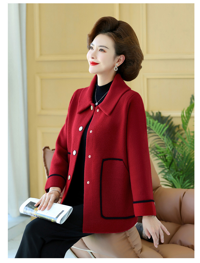 The 2023 new style of stylish knitted top for middle-aged mothers in autumn and thin base layer sweaters for middle-aged and elderly women in spring and autumn pic 45