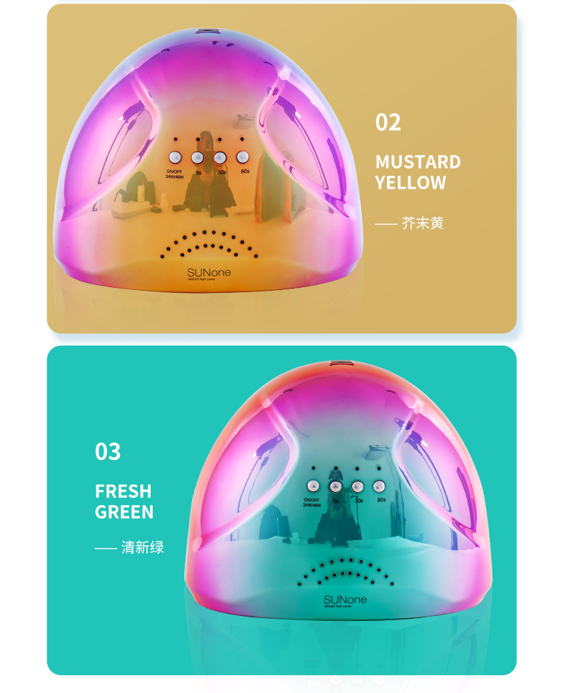 sunoneUV nail Art Light therapy Machine with gradient Color, quick-drying nail baking lamp pic 13