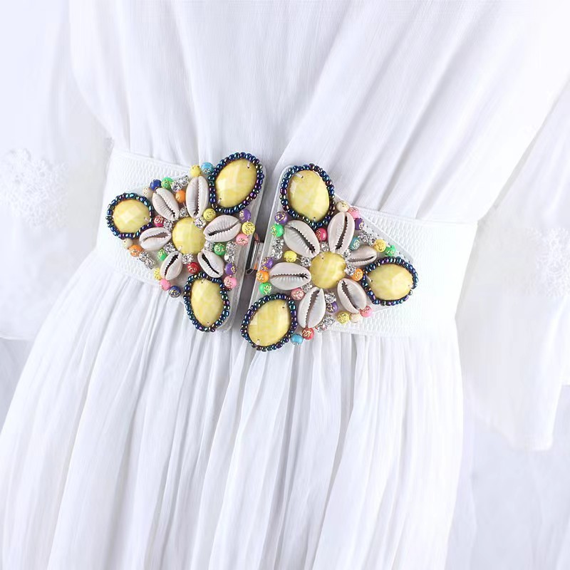 欧美热销彩色米珠串手缝配件diy鞋扣饰品配饰高档鞋花扣腰带装饰详情11