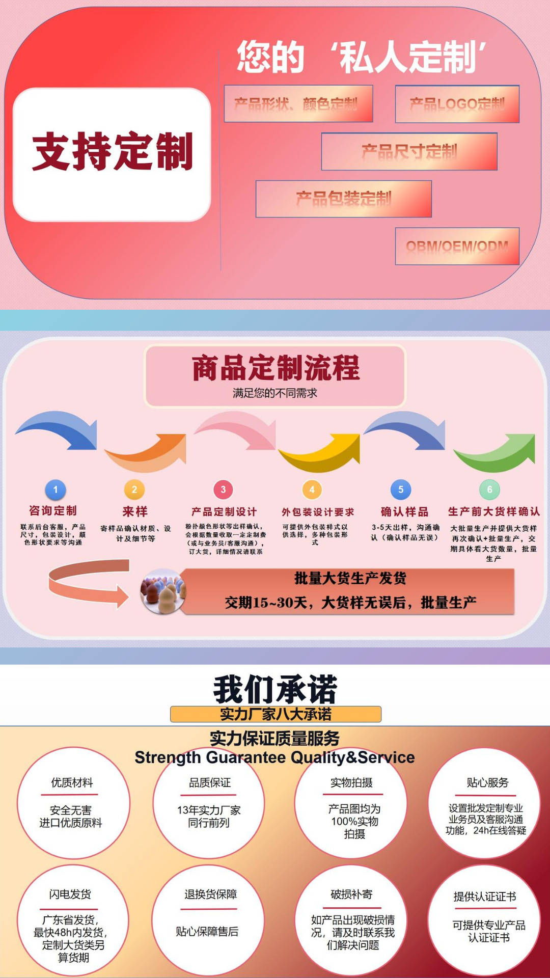 Factory direct sales strawberry pink fruit series gourd water drop diagonal Cut 3-piece beauty egg powder puff gift set pic 16