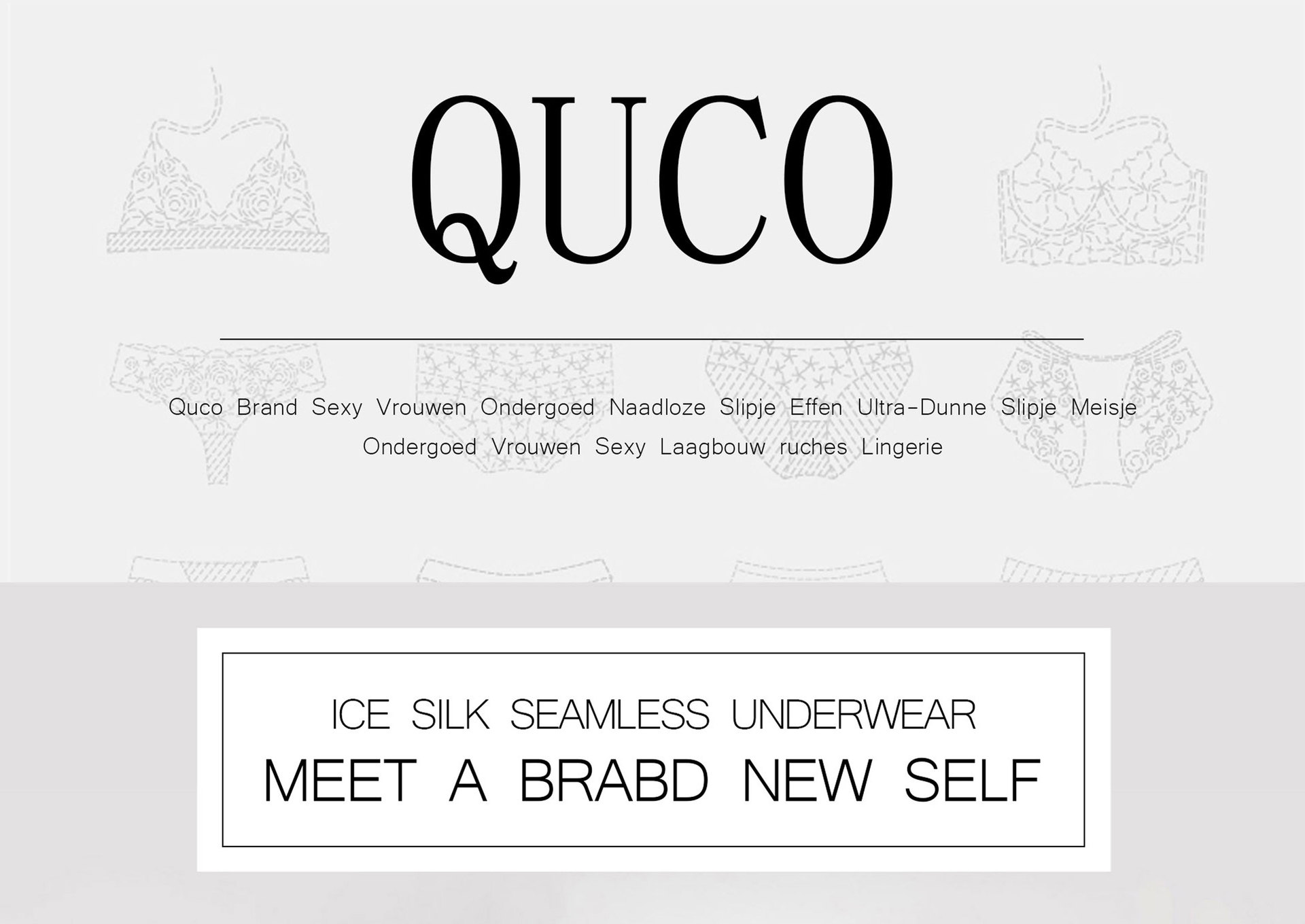 QUCO 跨境电商爆款高腰丁字裤性感欧码冰丝无痕女士内裤四季通用详情1