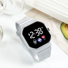 2024新品电镀韩版 LED学生电子表 方形按键彩灯男女情侣运动手表详情27