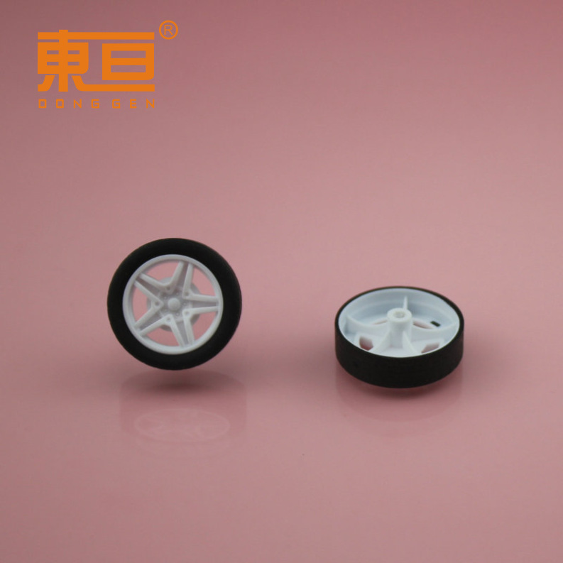 XJ272AH Star white rubber-coated wheels, rubber wheels, toy wheels, toy accessories, small technology parts pic 6
