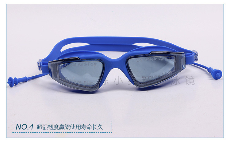 New waterproof and anti-fog swimming goggles, comfortable silicone swimming goggles with waterproof earplugs, available in multiple colors pic 8