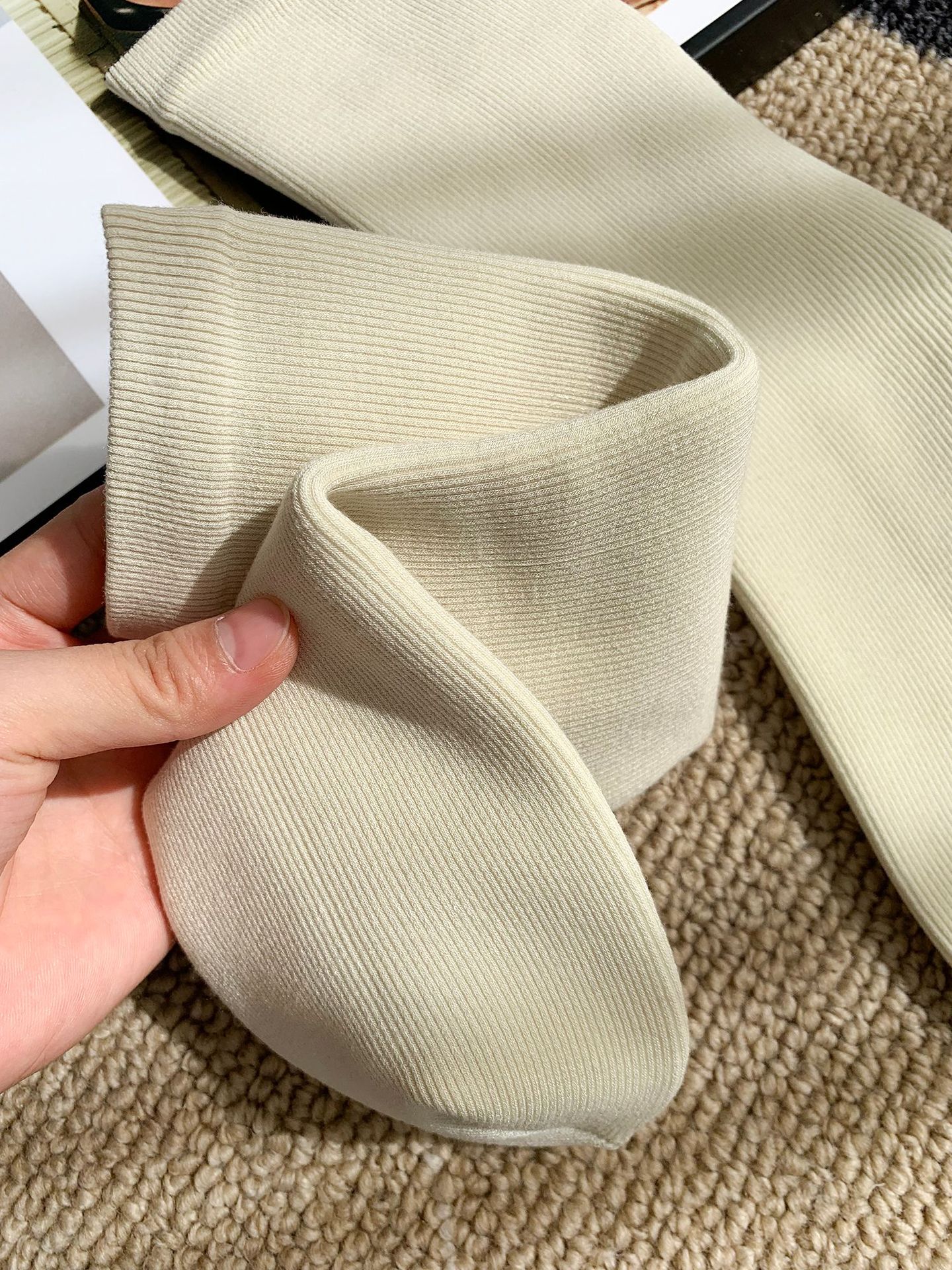 Unisex couple style fleece and thickened warm snow socks, mid-length home cotton socks, postpartum socks, floor socks pic 39