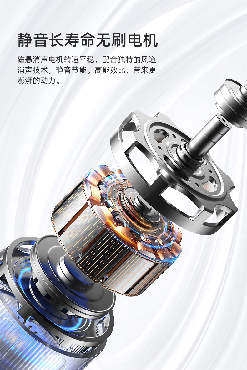 新款制冷风扇桌面多功能 USB支架家用数显挂脖静音户外礼品详情8