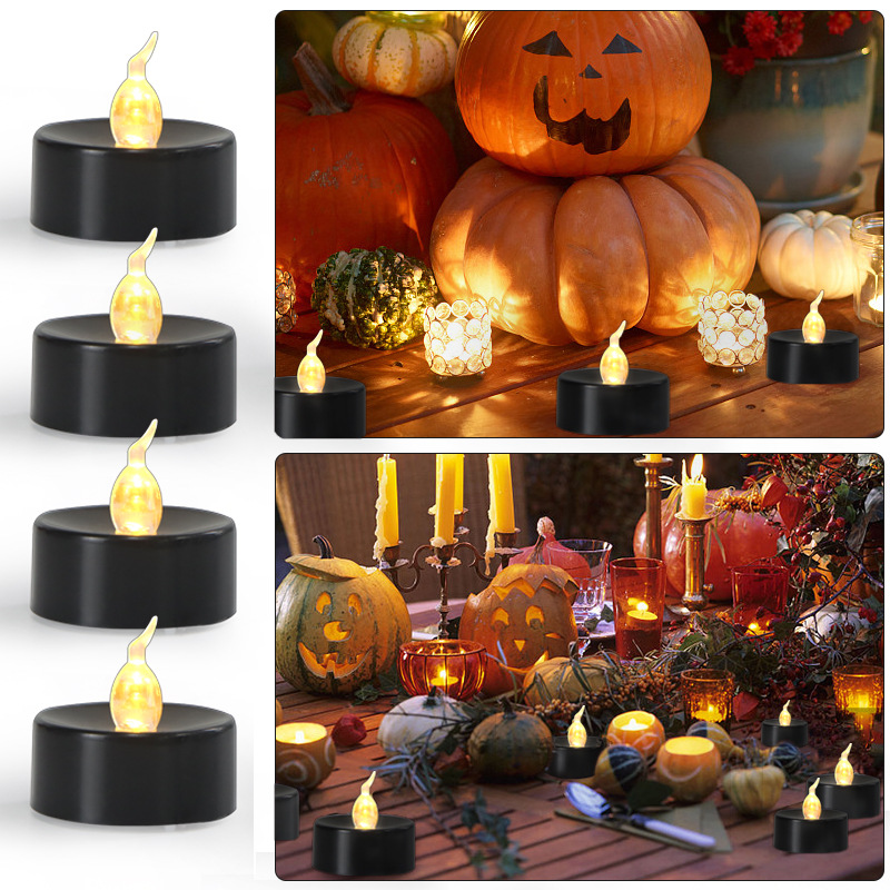 New products from the manufacturer, Halloween atmosphere decoration, black tearful plastic simulation small candle lights, battery candle lights, electronic candles, birthday candles, thousand colorful day candles pic 18