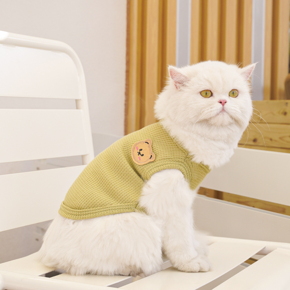 Pet clothing, Waffle bear summer vests, Teddy small and medium-sized dogs, cat and dog clothing manufacturers wholesale pic 33