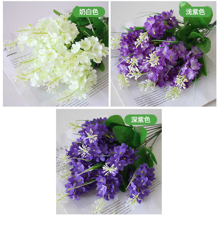 假花花束单支塑料雏菊玫瑰绢布干花花坛栅栏小把插花田园装饰详情19