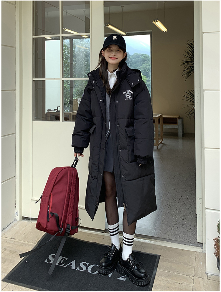 宽松羽绒棉服女2023冬新款韩版面包服中长款遮肉显瘦时尚棉袄外套详情24