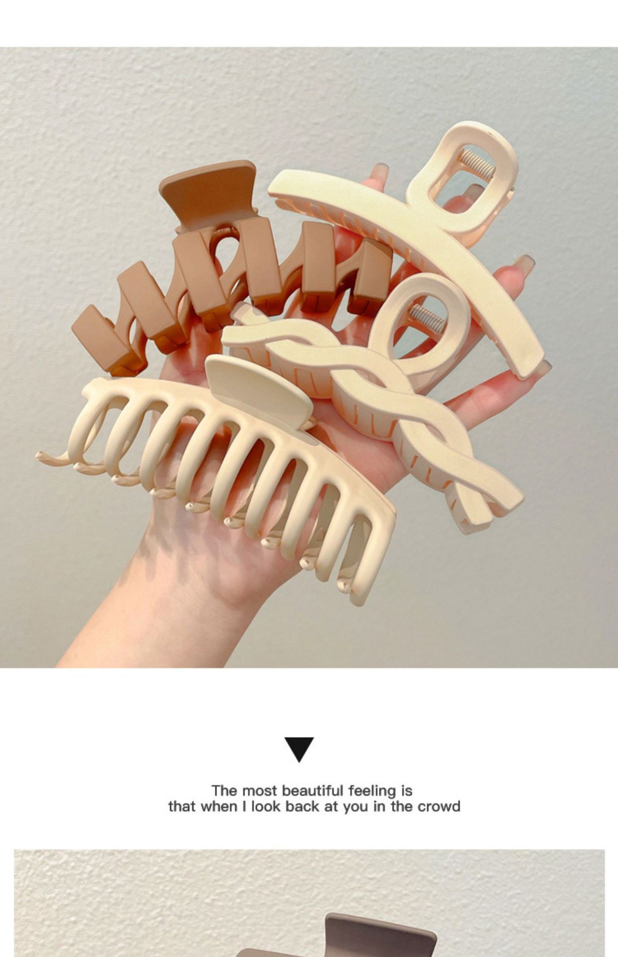 Korean-style large updo hair clips, high-end hairpins, shark clips, ins atmosphere, autumn and winter plush hair accessories pic 25