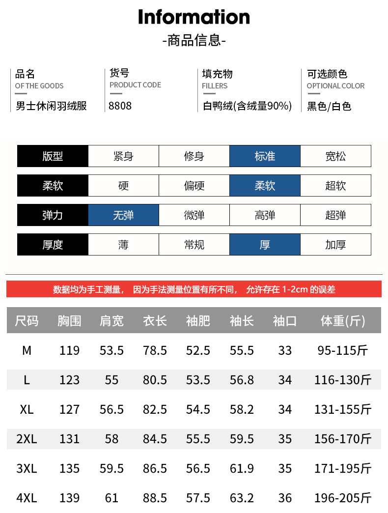工装羽绒服男中长款2022年冬季新款男士保暖外套百搭男装潮牌上衣详情10