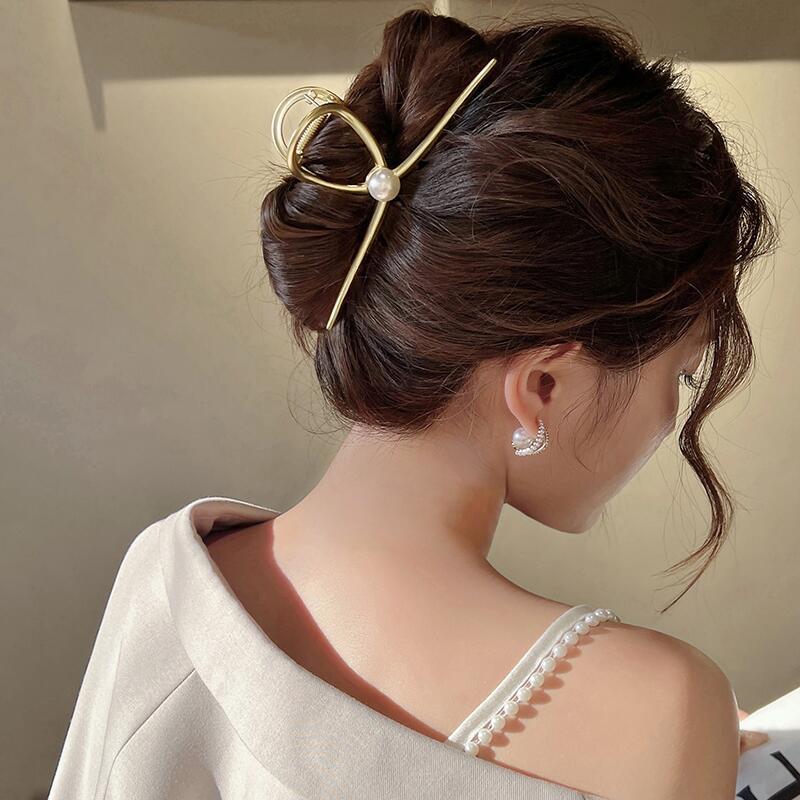 韩国不规则几何金属发夹时尚高级感抓夹鲨鱼夹冷淡风个性发饰批发详情17