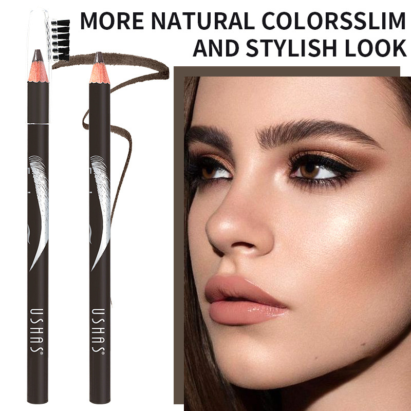 USHAS欧美跨境现货眉笔染眉膏持久防水不易掉色眉毛黑色外贸详情6