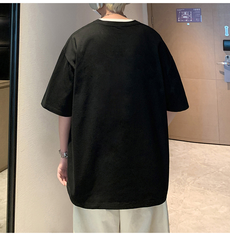 美式复古短袖t恤男夏季2024新款ins潮牌纯棉oversize体恤宽松半袖详情11