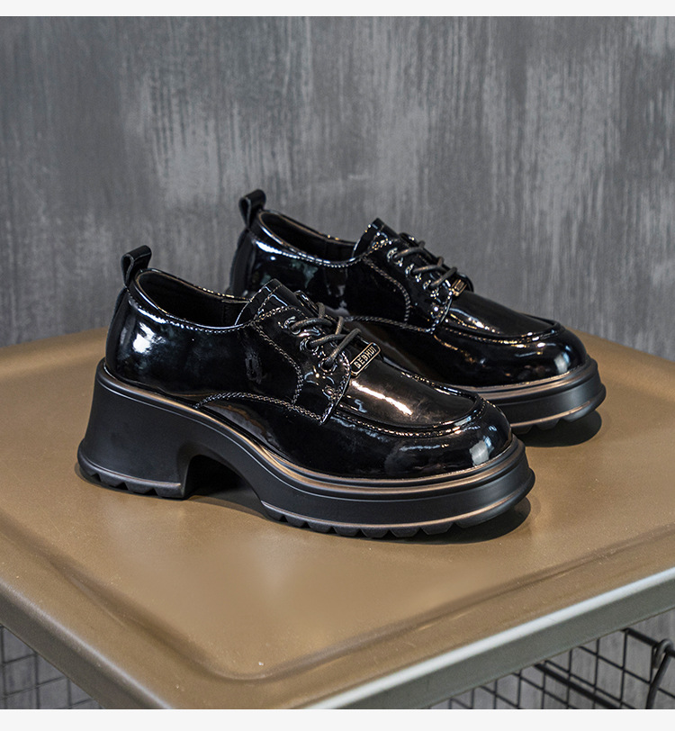 真皮休闲百搭乐福鞋2024夏季新款粗跟英伦女式单鞋子厚底小皮鞋女详情18