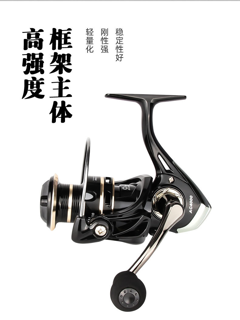 全金属斜口纺车轮渔轮CNC海竿轮摇把纺车轮远投路亚鱼轮批发详情3
