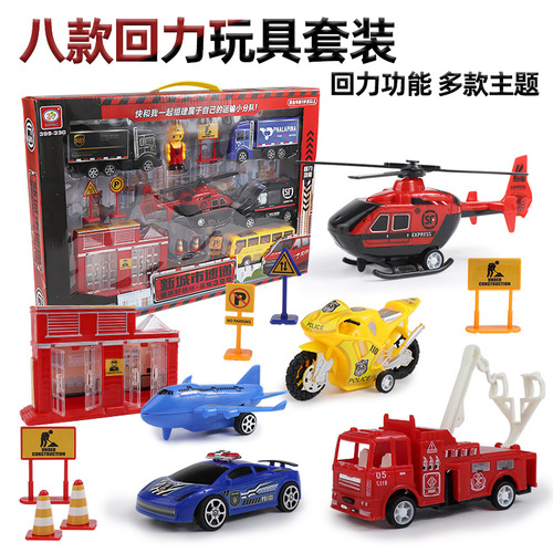 抖音爆款网红儿童玩具男孩消防越野惯性工程车夜市地摊小玩具批发详情5