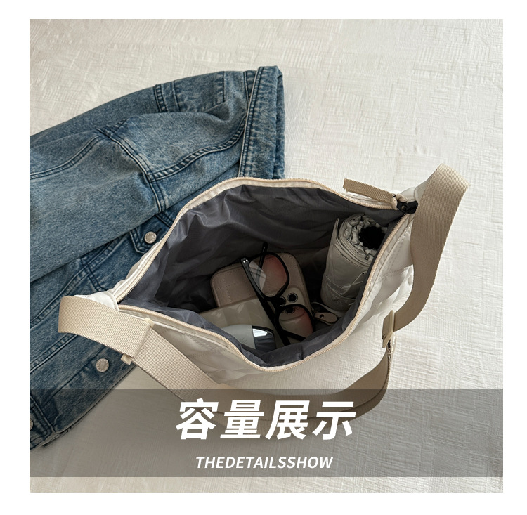 菱格绣线潮小众饺子包女2020新款仙女百搭腋下包时尚纯色单肩小包详情6