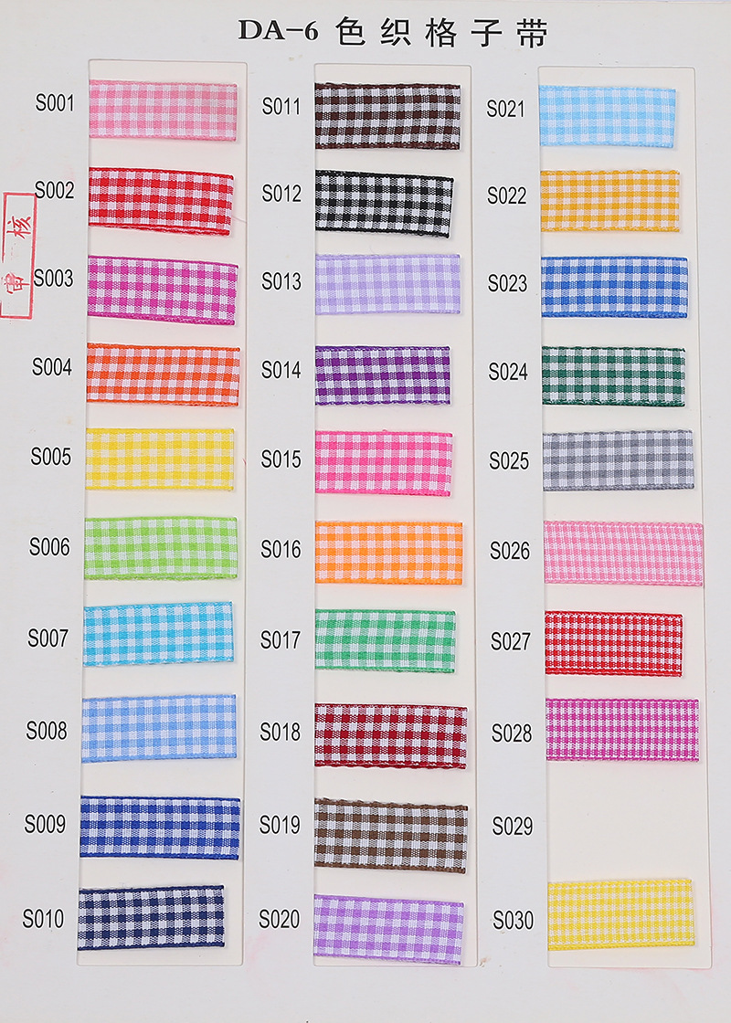 Dingxin checkered Ribbon wholesale, Scottish black, white and red ribbons, DIY bow gift packaging webbing pic 11