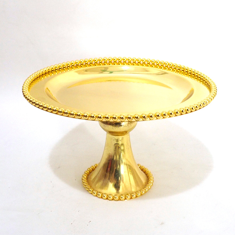 Factory direct sales of metal cakes, fruit plates, cake stands, 25CM plates, fruit plates, cake plates, hotel wedding decorations pic 2