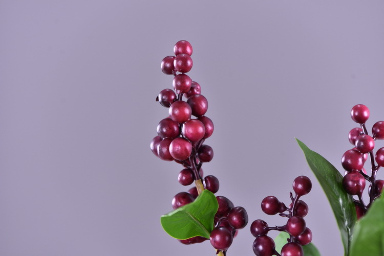 Wholesale of artificial small mountain fruit, wintergreen fruit, deep purple artificial berries, living room home soft decoration, and money fruit from the original factory pic 4