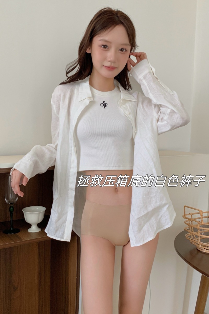 隐形无痕内裤女中腰莫代尔桑蚕丝7A抗菌裆透气女生三角裤不夹臀详情24