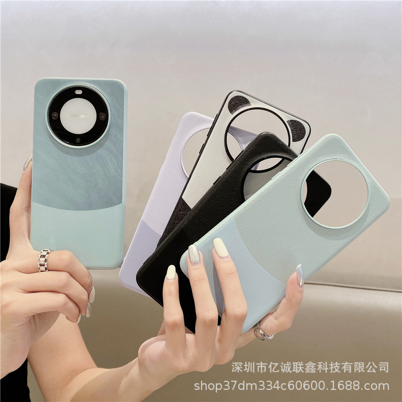 Lychee pattern solid color suitable for iPhone 15plus phone case iPhone14 Pro Max crystal lens film 13 matte pic 5