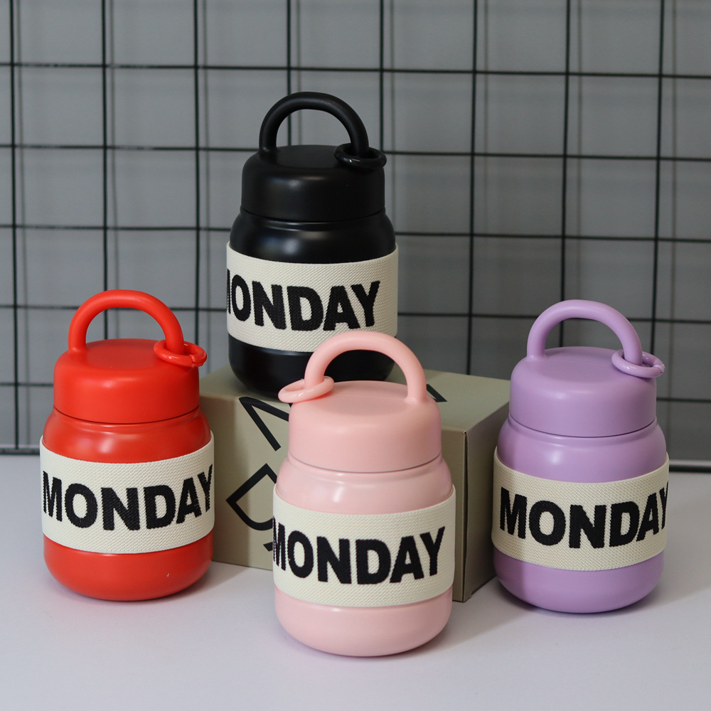 跨境内销礼品休闲焖茶保温杯锤纹钢盖水杯子弹头时尚ins学生水杯详情3