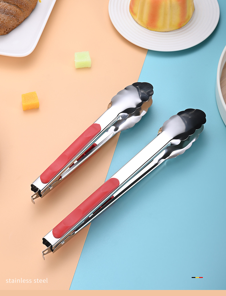 不锈钢食品夹菜夹子厨房家用烤肉夹麻辣烫面包夹烧烤夹牛排食品夹详情11