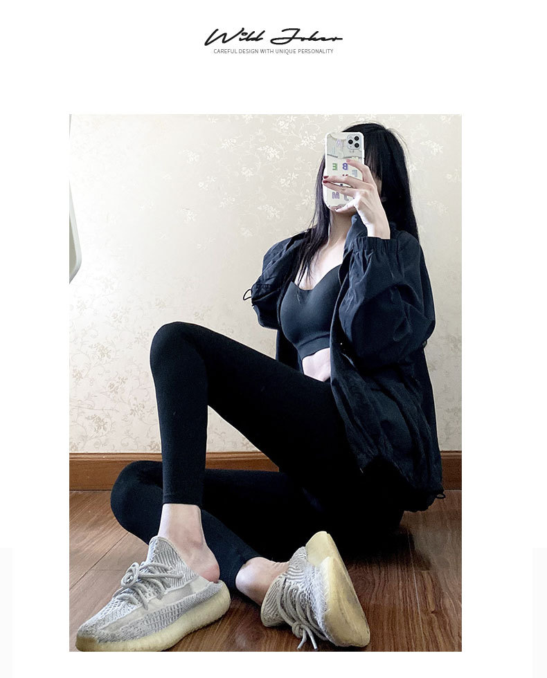 春秋鲨鱼裤紧身高腰收腹提臀芭比裤瑜伽薄黑色打底裤女生外穿批发详情31