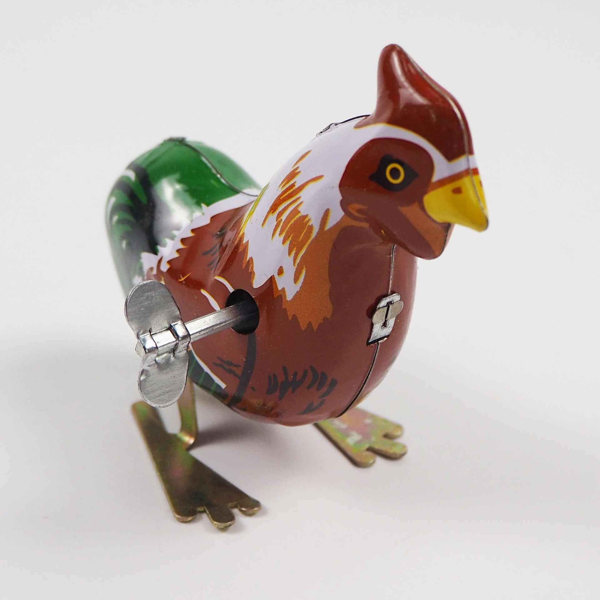 Nostalgic and retro pure handcrafted tin strip Rooster, Jumping Rooster, 80s generation tin toy collection, Douyin same style pic 3