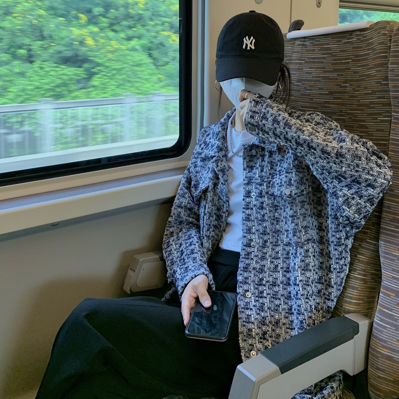 2022春秋新款中长款小香风设计感小众女装外套女薄款感上衣潮ins详情8