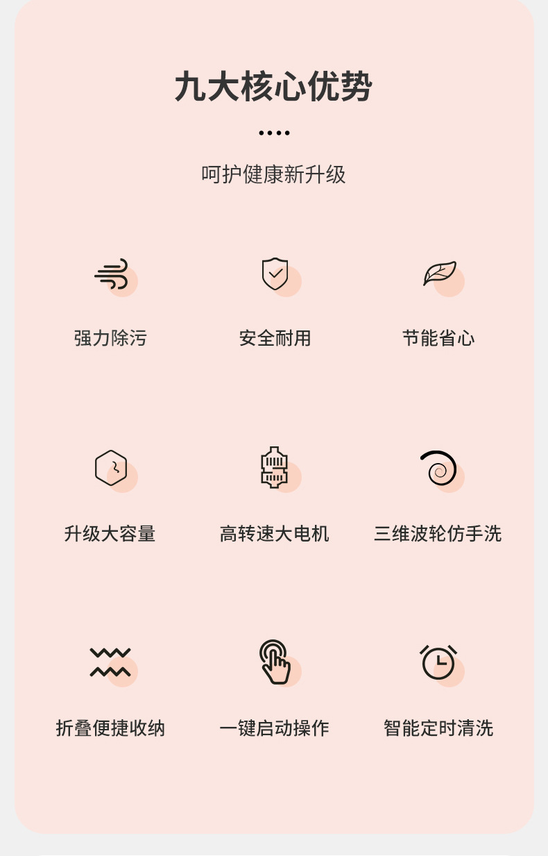 迷你洗衣机折叠小型家用便携式宿舍内衣洗袜子自动洗脱一体清洗机详情4