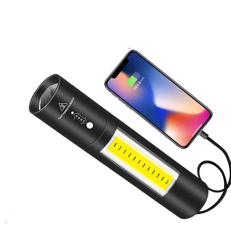 A popular multi-functional high-intensity flashlight power bank on second-class e-commerce platforms, emergency charging and focusing high-intensity household flashlight pic 2