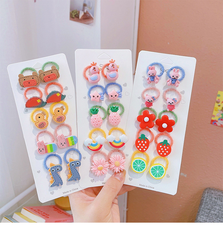 辰缘饰品卡通儿童发绳10件套新款网红可爱扎头发绳儿童发圈皮套橡皮筋发饰配饰配饰详情21