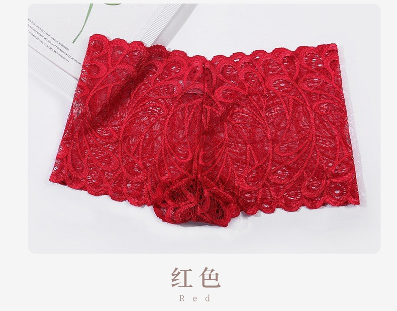 外贸蕾丝内裤女大码女士性感花边裤头外贸蕾丝平角裤女boyshort详情11