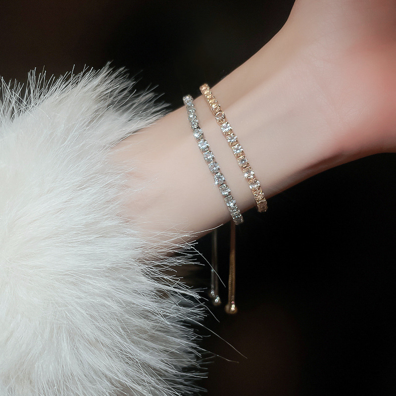Korean fashion Zircon adjustable bracelet, a light luxury and high-end style bracelet, is unique and versatile, a new type of elegant jewelry pic 41